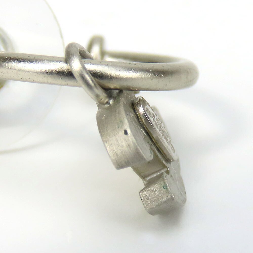 CHANEL White Logo Earrings - Picture 6 of 11